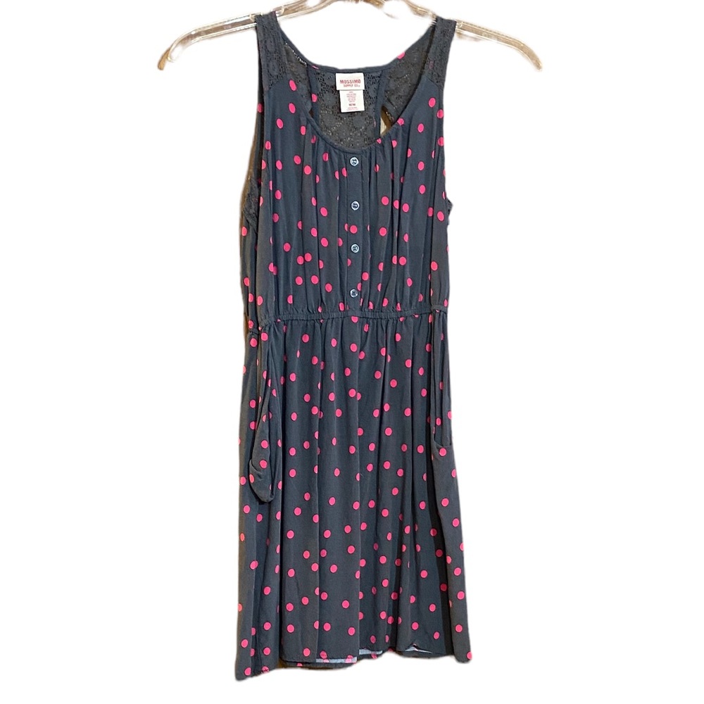 3/$15 Mossimo Supply Co. Pink & Grey Polkadot Mini Dress
